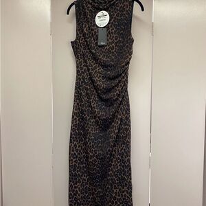 Rails Leopard Print Midi Dress - Brown/Black